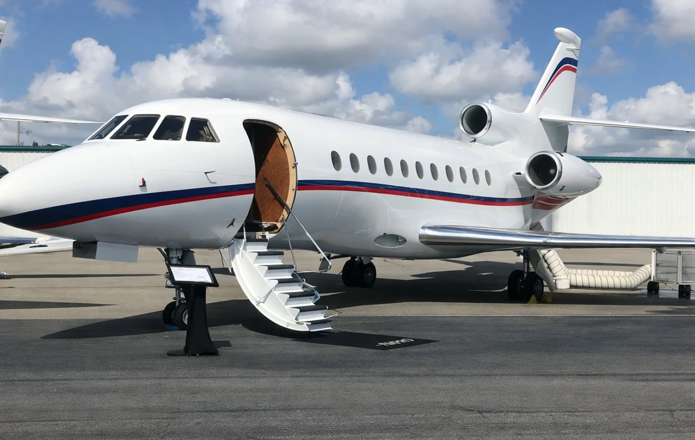 Private jet on tarmac